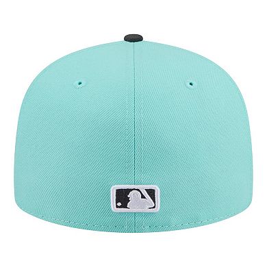 Men's New Era Turquoise/Charcoal Atlanta Braves Two-Tone Color Pack 59FIFTY Fitted Hat