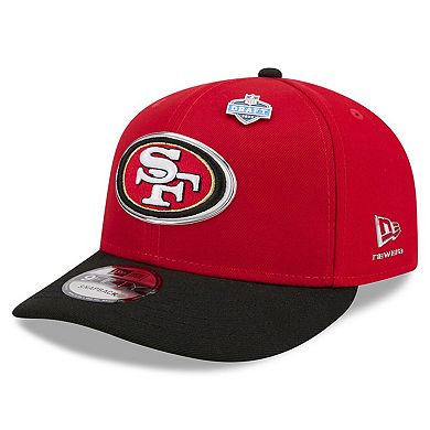 Youth New Era Scarlet/Black San Francisco 49ers 2026 NFL Draft Pre-Curved 9FIFTY Snapback Hat