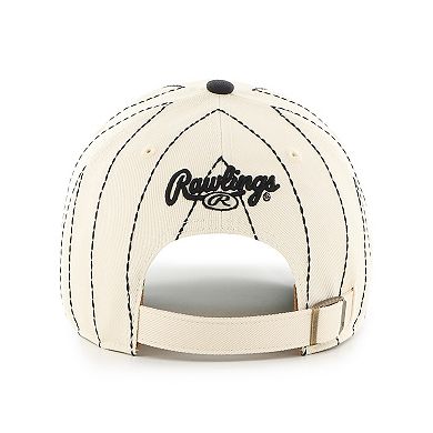 Men's '47 x Rawlings Natural/Black Baltimore Orioles Pinstripe Clean Up Adjustable Hat