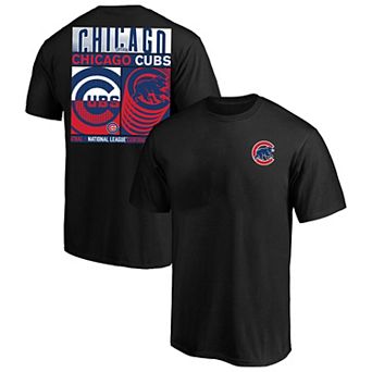 Men's Profile Black Chicago Cubs Big & Tall Two-Sided Graphic T-Shirt