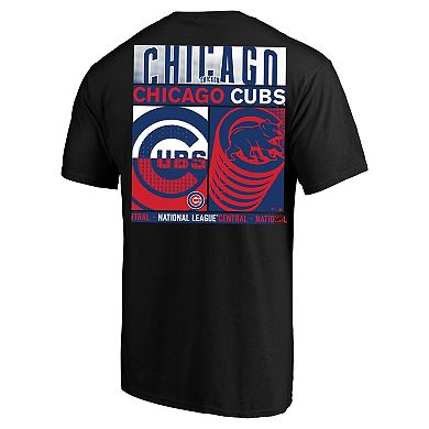 Men's Profile Black Chicago Cubs Big & Tall Two-Sided Graphic T-Shirt