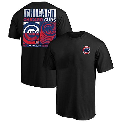 Men's Profile Black Chicago Cubs Big & Tall Two-Sided Graphic T-Shirt