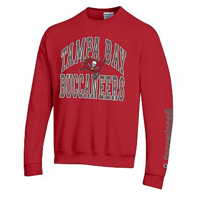 Men's Champion Red Tampa Bay Buccaneers Powerblend Fleece Sweatshirt