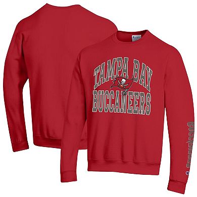 Men's Champion Red Tampa Bay Buccaneers Powerblend Fleece Sweatshirt