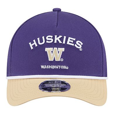Men's New Era Purple/Tan Washington Huskies Two-Tone Rope 9FORTY M-Crown A-Frame Adjustable Hat