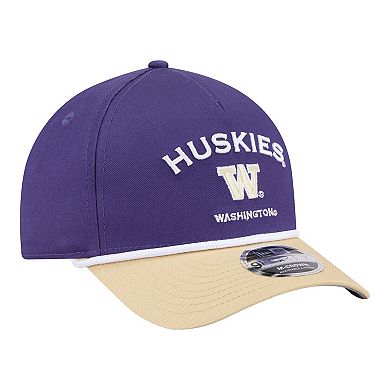 Men's New Era Purple/Tan Washington Huskies Two-Tone Rope 9FORTY M-Crown A-Frame Adjustable Hat