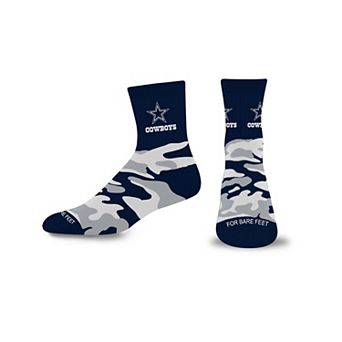 Unisex For Bare Feet Dallas Cowboys Camo Cover Quarter-Length Socks