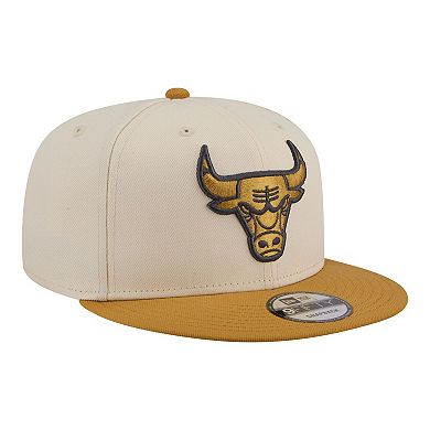 Men's New Era Cream/Tan Chicago Bulls Two-Tone Color Pack 9FIFTY Snapback Hat
