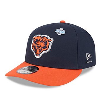 Men's New Era Navy/Orange Chicago Bears 2026 NFL Draft On Stage Pre-Curved 9FIFTY Snapback Hat