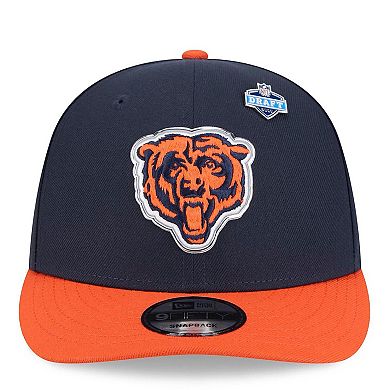 Men's New Era Navy/Orange Chicago Bears 2026 NFL Draft On Stage Pre-Curved 9FIFTY Snapback Hat