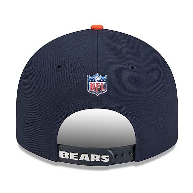 Men's New Era Navy/Orange Chicago Bears 2026 NFL Draft On Stage Pre-Curved 9FIFTY Snapback Hat