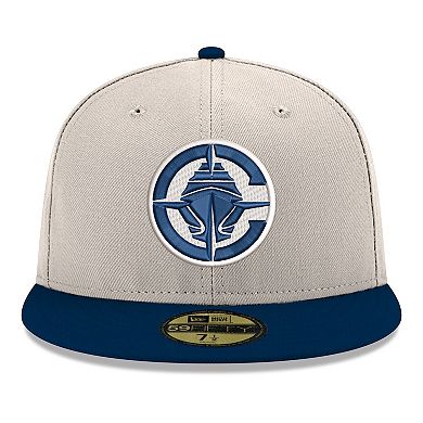 Men's New Era White/Navy LA Clippers Chrome Two-Tone 59FIFTY Fitted Hat