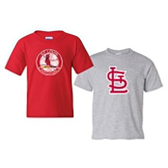 Youth Soft as a Grape Red/Gray St. Louis Cardinals Cooperstown 2-Pack T-Shirt Set