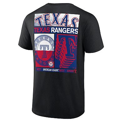 Men's Profile Black Texas Rangers Big & Tall Two-Sided Graphic T-Shirt