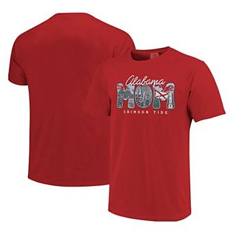 Women's Crimson Alabama Crimson Tide Comfort Colors Campus Drawing Mom T-Shirt