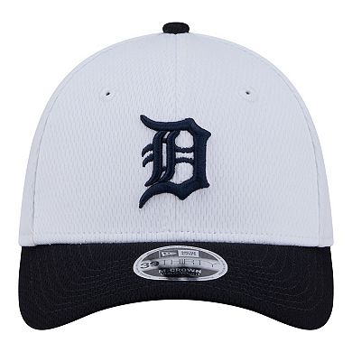Youth New Era White/Navy Detroit Tigers Baseball 39THIRTY M-Crown Flex Hat