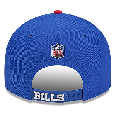 Youth New Era Royal/Red Buffalo Bills 2026 NFL Draft Pre-Curved 9FIFTY Snapback Hat