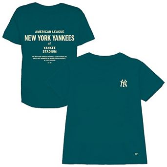 Women's '47 Teal New York Yankees Plus Size Leon City Cropped T-Shirt