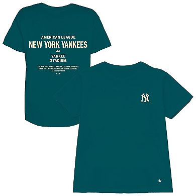 Women's '47 Teal New York Yankees Plus Size Leon City Cropped T-Shirt