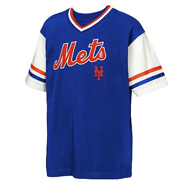 Youth Outerstuff Royal New York Mets Big League Base Runner Ringer T-Shirt