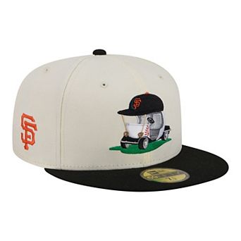 Men's New Era Cream/Black San Francisco Giants Bullpen Cart 59FIFTY Fitted Hat