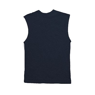 Youth Wes & Willy Navy Chicago Bears Muscle Tank Top