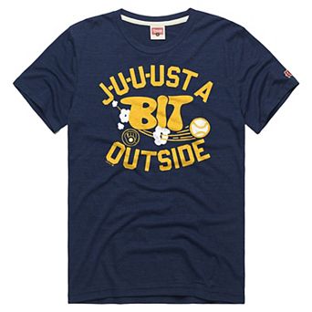 Men's Homage Navy Milwaukee Brewers Tri-Blend Hyperlocal T-Shirt