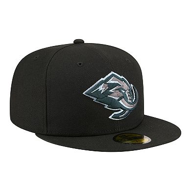 Men's New Era Black Utah Mammoth Color Pop 59FIFTY Fitted Hat