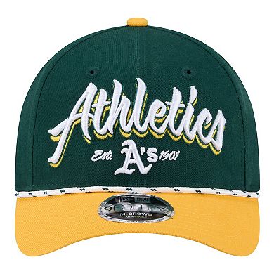 Men's New Era Green/Gold Athletics Team Loyal 9FORTY M-Crown Adjustable Hat