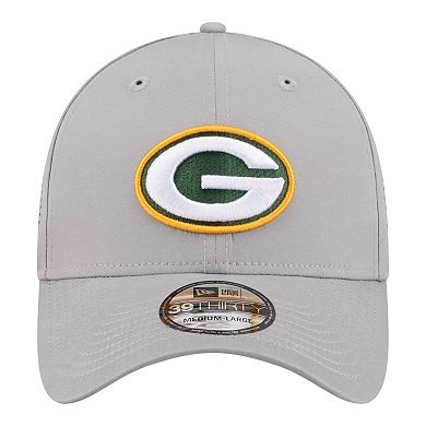 Men's New Era Gray Green Bay Packers Perforated 39THIRTY Flex Hat