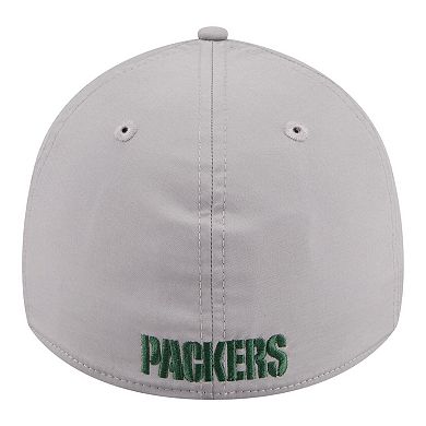 Men's New Era Gray Green Bay Packers Perforated 39THIRTY Flex Hat