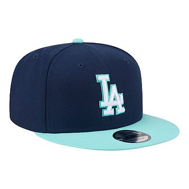 Men's New Era Navy/Turquoise Los Angeles Dodgers 2-Tone Color Pack 9FIFTY Snapback Hat