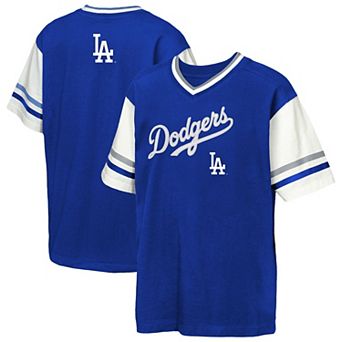 Youth Outerstuff Royal Los Angeles Dodgers Big League Base Runner Ringer T-Shirt