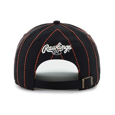 Men's '47 x Rawlings Black San Francisco Giants Pinstripe Hitch Adjustable Hat