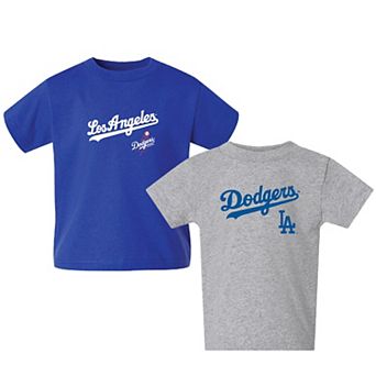Toddler Royal/Gray Los Angeles Dodgers Logo 2-Pack T-Shirt Set