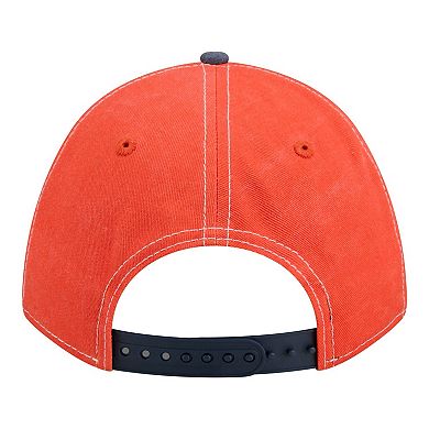 Men's New Era Orange/Navy Denver Broncos 9FORTY Felt A-Frame Adjustable Hat
