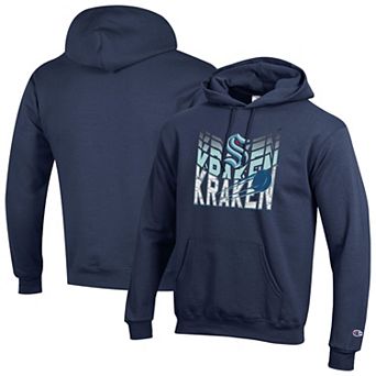 Men's Champion Navy Seattle Kraken Powerblend Hoodie
