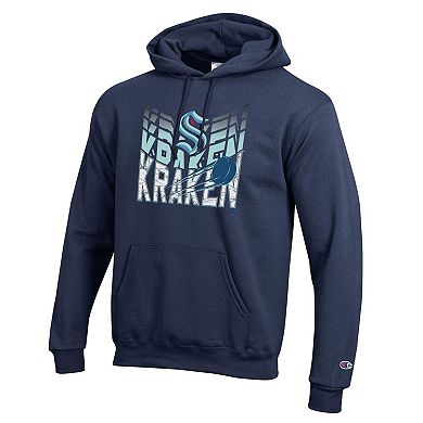 Men's Champion Navy Seattle Kraken Powerblend Hoodie