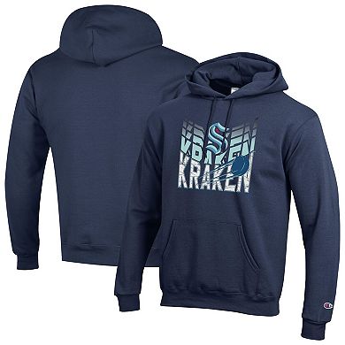 Men's Champion Navy Seattle Kraken Powerblend Hoodie