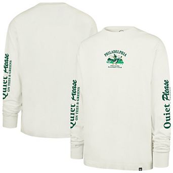Men's '47 Cream Philadelphia Phillies Quiet Please Foundation Long Sleeve T-Shirt