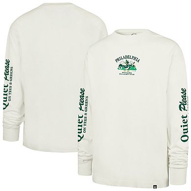 Men's '47 Cream Philadelphia Phillies Quiet Please Foundation Long Sleeve T-Shirt