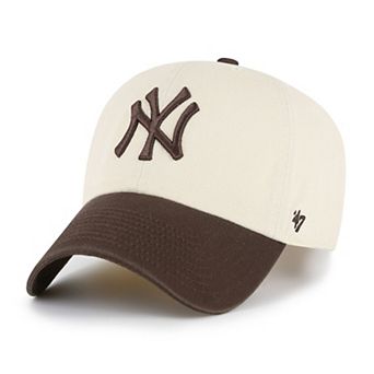 Unisex '47 Natural/Brown New York Yankees Two-Tone Fashion Clean Up Adjustable Hat