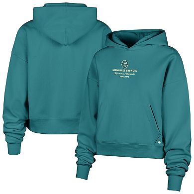 Women's '47 Teal Milwaukee Brewers Contemporary Basics Anderson Foundation Hoodie