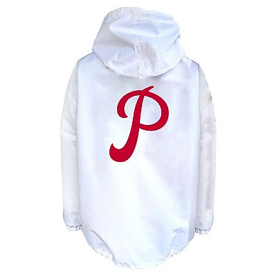 Men's Mitchell & Ness White Philadelphia Phillies Big & Tall Full-Snap Hooded Jacket