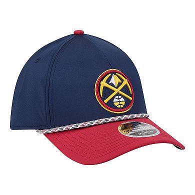 Men's New Era Navy/Red Denver Nuggets Rope Two-Tone M-Crown A-Frame 39THIRTY Flex Hat