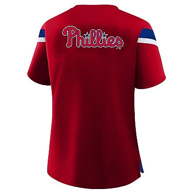 Women's Profile Red Philadelphia Phillies Lace-Up T-Shirt