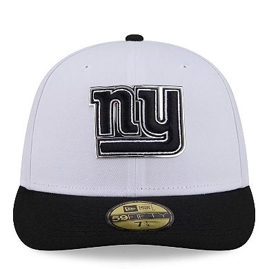 Men's New Era White/Black New York Giants 2026 NFL Draft Pre-Curved 59FIFTY Fitted Hat
