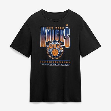 Men's Fanatics Black New York Knicks Oversized Graphics Swish T-Shirt