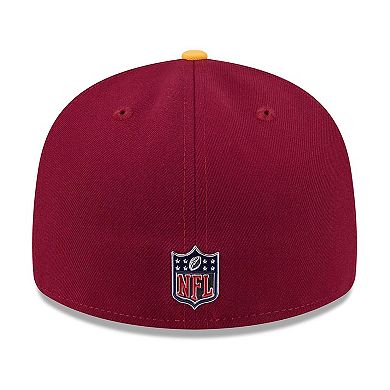 Men's New Era Burgundy/Gold Washington Commanders 2026 NFL Draft Pre-Curved 59FIFTY Fitted Hat