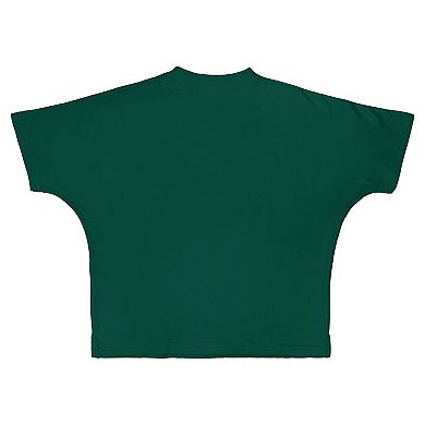 Women's Pressbox Green Miami Hurricanes Flannigan Oversized T-Shirt